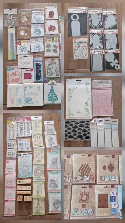 26x stempel, 21x snijmal, 7x embossing, 8x stencil 8x borduu, Hobby en Vrije tijd, Scrapbooking, Nieuw, Versiering of Embellishment