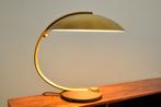 Mooie Art Deco messing tafellamp, Egon Hillebrand 1960s, Gebruikt, Mid century, Ophalen of Verzenden, Metaal