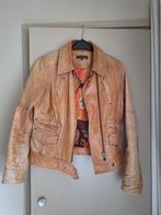 Leren jas camelkleur, Ophalen of Verzenden, Gedragen, Maat 38/40 (M), Bruin