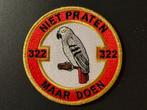 Patch RNLAF 322 SQN, Verzamelen, Militaria | Algemeen, Ophalen of Verzenden, Luchtmacht, Nederland, Embleem of Badge