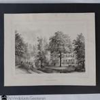 Antieke ets landhuis Bloeijendaal tussen Utrecht en De Bilt, Antiek en Kunst, Kunst | Etsen en Gravures, Ophalen of Verzenden
