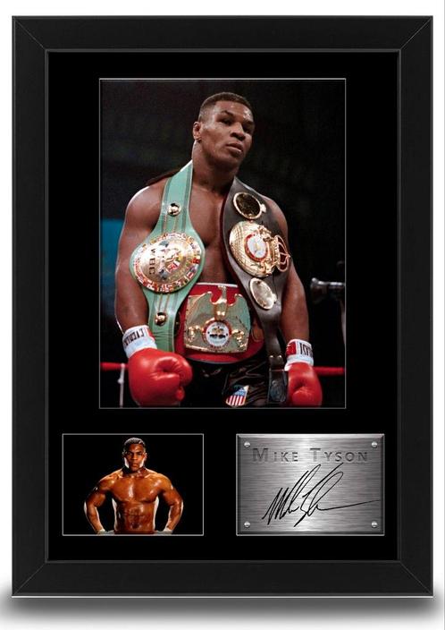 Mike Tyson fotolijst. Handtekening! Cadeau-idee., Antiek en Kunst, Kunst | Schilderijen | Modern, Ophalen of Verzenden