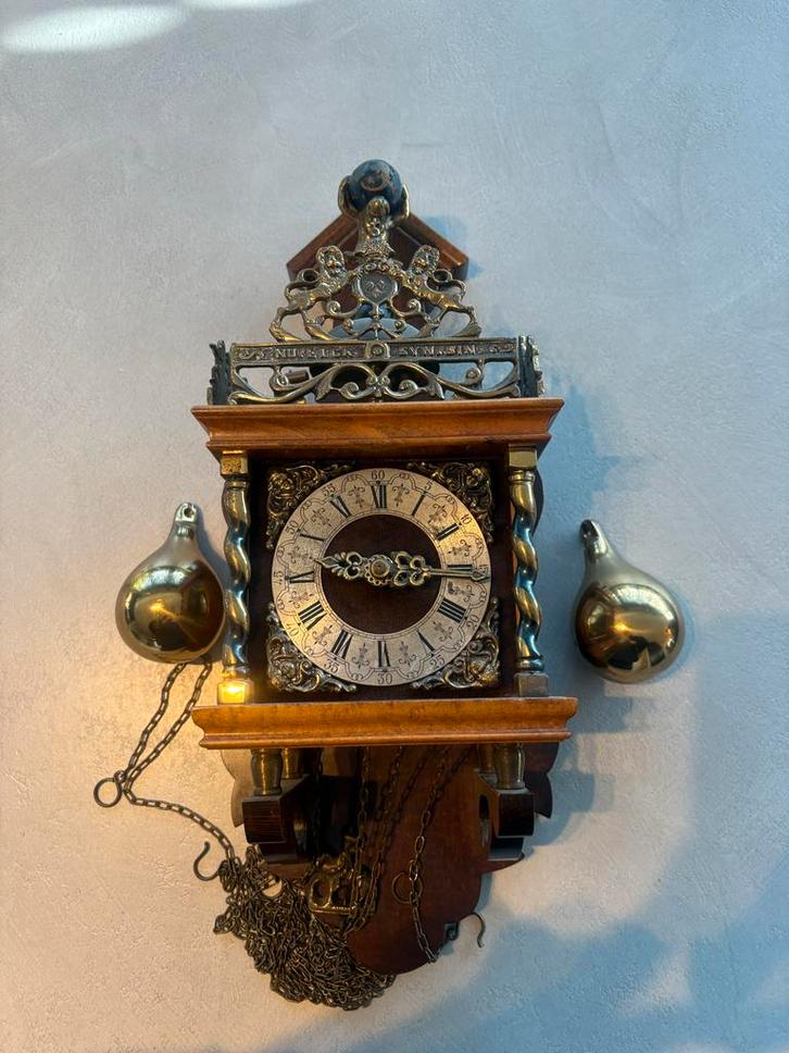 Antieke Wuba Wandklok - Prachtig Uurwerk, Antiek en Kunst, Antiek | Klokken, Ophalen