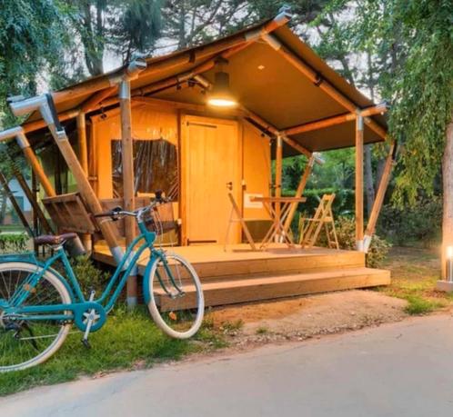 Luxe Safaritent, Lodge, Glamping + VLOER  |NIEUW|, Caravans en Kamperen, Tenten, tot en met 4, Nieuw, Ophalen of Verzenden