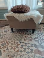 hocker capuchino taupe Kunstleer zgan! poef kussens deken, Ophalen, Zo goed als nieuw, Rechthoekig