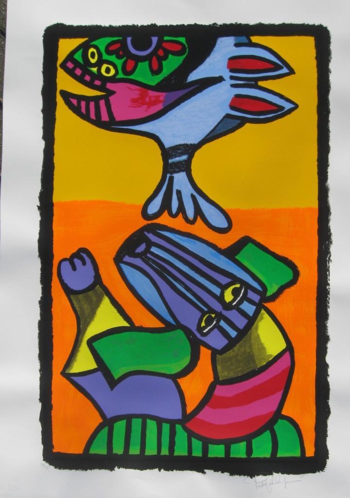 Groot werk van Patty Harenau, Antiek en Kunst, Kunst | Litho's en Zeefdrukken, Ophalen of Verzenden