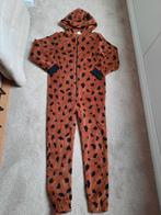 Hema maat 134/140 134 onesie huispak cheetah met oortjes, Nacht- of Onderkleding, Jongen of Meisje, Ophalen of Verzenden, Zo goed als nieuw