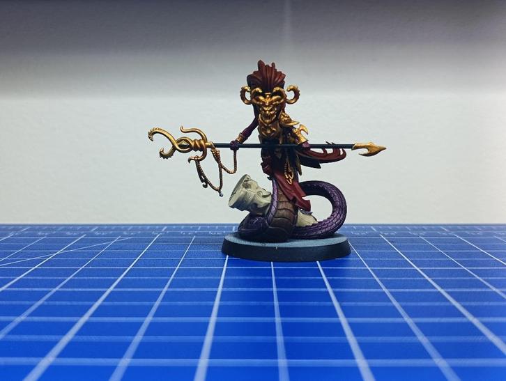 Warhammer Age of Sigmar Melusai Ironscale, Hobby en Vrije tijd, Wargaming, Gebruikt, Warhammer, Figuurtje(s), Met verf, Ophalen of Verzenden