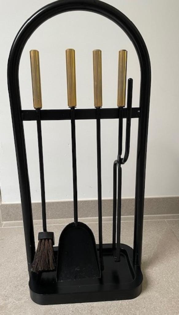 Stijlvol modern Haardstel, Huis en Inrichting, Haarden, Gebruikt, Houthaard, Ophalen of Verzenden