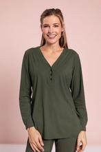 Studio Anneloes Evi blouse dark green travelstof mt M, Kleding | Dames, Blouses en Tunieken, Groen, Maat 38/40 (M), Ophalen of Verzenden