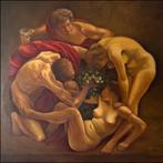 H J H van Asten - Antiek olieverf schilderij, Antiek en Kunst, Kunst | Schilderijen | Klassiek, Ophalen