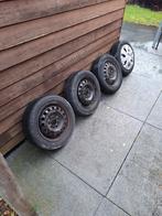 Banden 155/65R14 + Stalen Velgen C1, Auto-onderdelen, Banden en Velgen, 14 inch, Gebruikt, 155 mm, Banden en Velgen