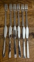 Vintage Bestekset - 6 visvorken & 6 vismessen, Antiek en Kunst, Antiek | Bestek, Ophalen of Verzenden