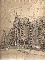 Groningen  Academiegebouw Tekening Sievers 50/60er jaren, Ophalen of Verzenden