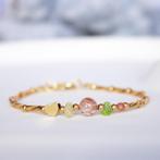 Armband met citrien, rutielkwarts, peridoot en zonnesteen, Sieraden, Tassen en Uiterlijk, Armbanden, Nieuw, Ophalen of Verzenden