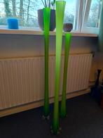 Grote groene vintage vazen, Ophalen, 75 cm of meer, Groen, Glas