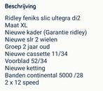 Ridley feniks slic di2, Fietsen en Brommers, Fietsen | Racefietsen, Carbon, Heren, Zo goed als nieuw, 61 tot 65 cm