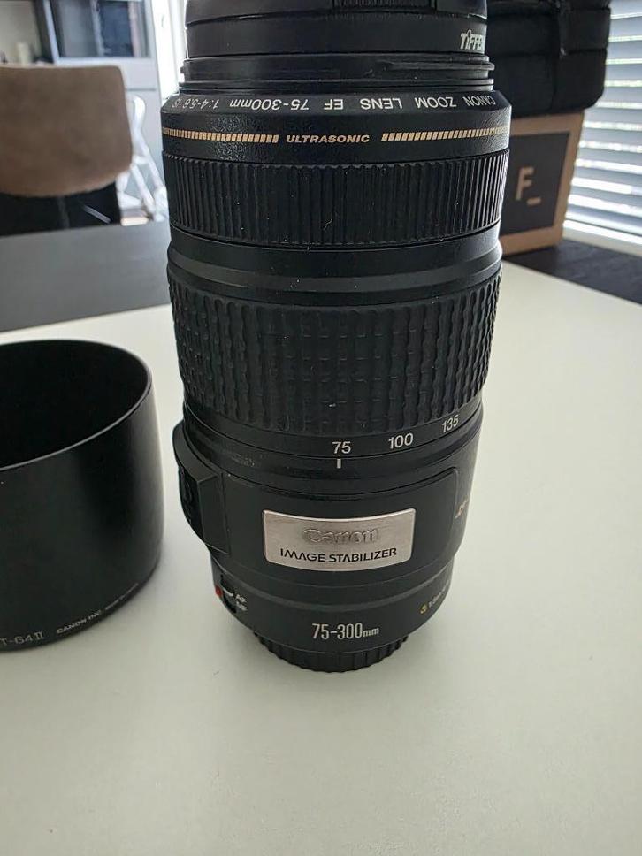 Canon EF 75-300mm telelens – Image Stabilizer, Audio, Tv en Foto, Fotografie | Lenzen en Objectieven, Zo goed als nieuw, Telelens