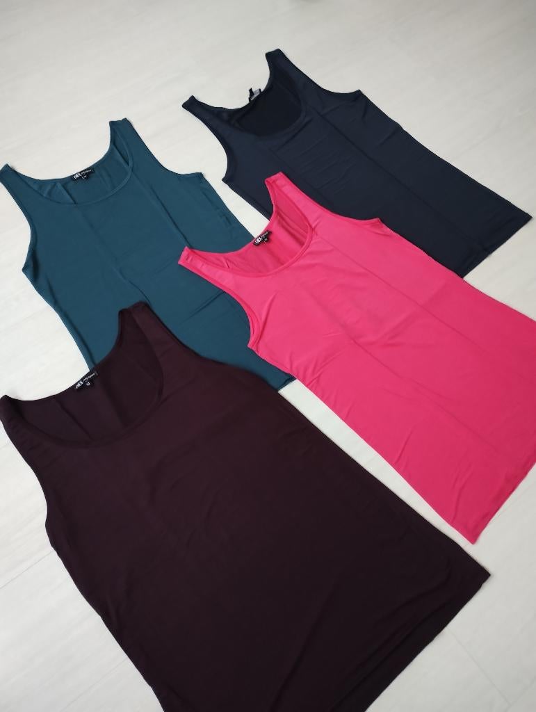 4x glanzend viskose DIDI hemdjes shirt top zgan S -M/L 36-42, Maat 38/40 (M), Overige kleuren, Didi, Ophalen of Verzenden