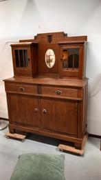 Art Deco Dressoir met Spiegel en Glazen Kastjes, Ophalen of Verzenden
