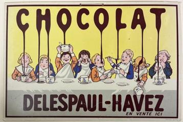 Carton Chocolat Delespaul-Havez 60 x 40 cm beschikbaar voor biedingen
