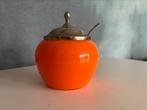 Vintage retro oranje suikerpot - Jaren 70, Ophalen of Verzenden, Huis en Inrichting