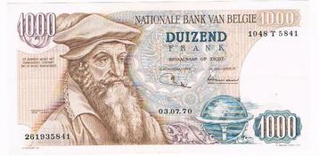 GEZOCHT: 1000 francs Mercator jaartal 1970 beschikbaar voor biedingen