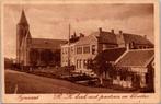 Fijnaart - R.K. kerk met pastorie en klooster (1917) 2x, Verzamelen, Ansichtkaarten | Nederland, Verzenden, Voor 1920, Gelopen