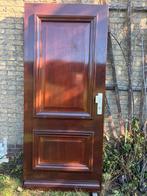 Hardhouten buitendeur (voordeur)211x92.5 met slot, Ophalen, Gebruikt, 80 tot 100 cm, Buitendeur