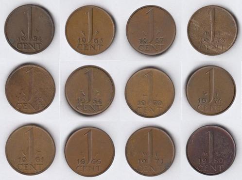1 Cent Juliana (12x), Postzegels en Munten, Munten | Nederland, Losse munt, 1 cent, Koningin Juliana, Verzenden