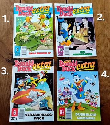 4x donald duck extra - walt disney  beschikbaar voor biedingen