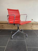 5 Vitra Eames EA 108, chroom , rood leder, full leather, Huis en Inrichting, Stoelen, Vitra, Design, Ophalen of Verzenden, Zo goed als nieuw