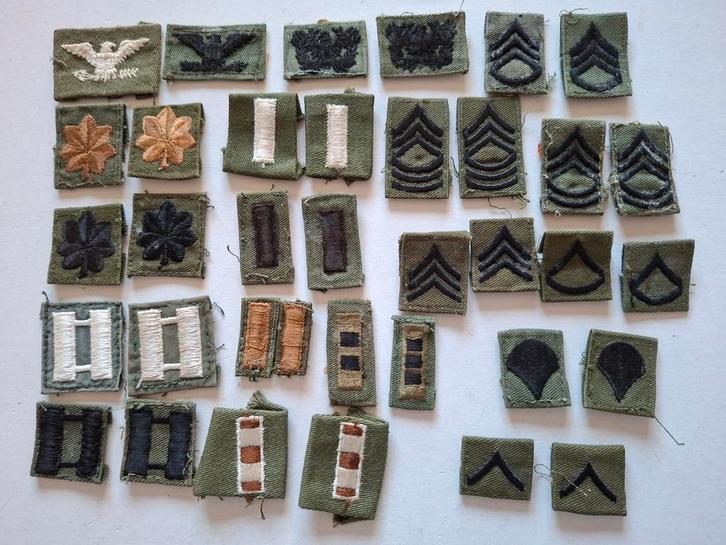 US gevechtsteneu rangen, Verzamelen, Militaria | Algemeen, Landmacht, Embleem of Badge, Nederland, Ophalen of Verzenden
