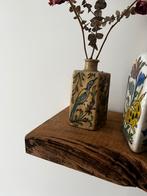 Eikenhouten Wandplank met Steunen - Rustiek Design, Antiek en Kunst, Ophalen of Verzenden