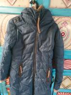 Blauwe Naketano winterjas met bontkraag - Maat M, Maat 38/40 (M), Blauw, Ophalen of Verzenden, Gedragen