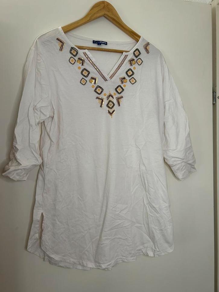 Dames t-shirt merk Charles Vogele maat 40, Kleding | Dames, T-shirts, Gedragen, Maat 38/40 (M), Wit, Korte mouw, Ophalen of Verzenden