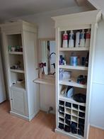 Kasten en spiegel (gebruikt in thuis kapsalon), Ophalen, Gebruikt, Met deur(en), 200 cm of meer