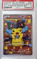 Poncho-wearing Pikachu M.C. JPN X Pikachu Special Box PSA 10, Ophalen, Nieuw, Overige typen, Foil