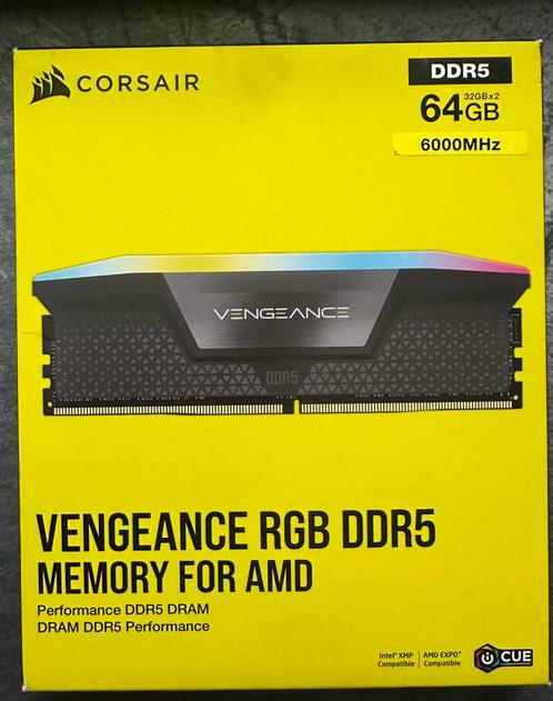 Corsair Vengeance PRO 64GB(2x32)DDR5 6000Mhz CAS30 AMD Nieuw, Computers en Software, RAM geheugen, Nieuw, Desktop, 64 GB, DDR5