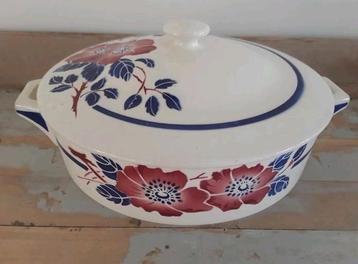 Mooie Franse brocante dekschaal-K&G Lunéville France Régine beschikbaar voor biedingen