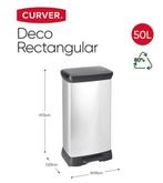 Curver decobin 50 liter pedaalemmer vuilnisbak waste bin, Ophalen of Verzenden, Nieuw, Kunststof, 50 tot 75 cm