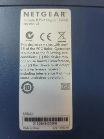 Netgear GS108 8-Poorts Gigabit Switch beschikbaar voor biedingen