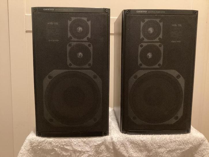 Onkyo bookshelf speakers, Audio, Tv en Foto, Luidsprekers, Gebruikt, Front, Rear of Stereo speakers, Minder dan 60 watt, Overige merken
