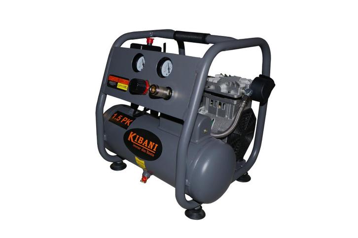 Kibani super stille compressor 6 liter olievrij 8 BAR 63 dB, Doe-het-zelf en Verbouw, Compressors, Nieuw