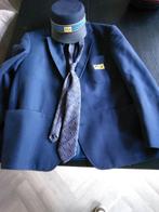 Carnaval NS jasjes compleet met muts en stropdas orgineel !!, Ophalen of Verzenden, Gedragen, Blauw, Effen