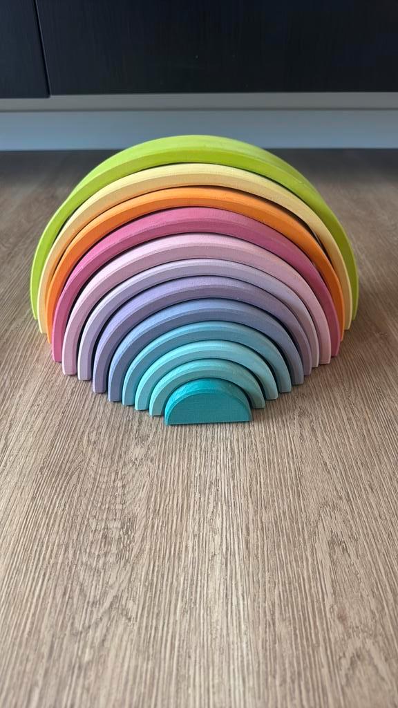 Grimm's Regenboog Pastel - Nieuw!, Kinderen en Baby's, Speelgoed | Houten speelgoed, Nieuw, Overige typen, Ophalen of Verzenden