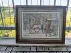 Anton Pieck Prent met Lijst, Antiek en Kunst, Ophalen of Verzenden