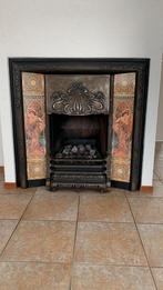 Art Nouveau met Mucha tegels gietijzeren haard met ombouw, Huis en Inrichting, Haarden, Ophalen of Verzenden, Gebruikt