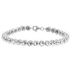 Zilveren rhodiumplated tennisarmband met kristallen. Nieuw, Met kristal, Nieuw, Ophalen of Verzenden, Zilver