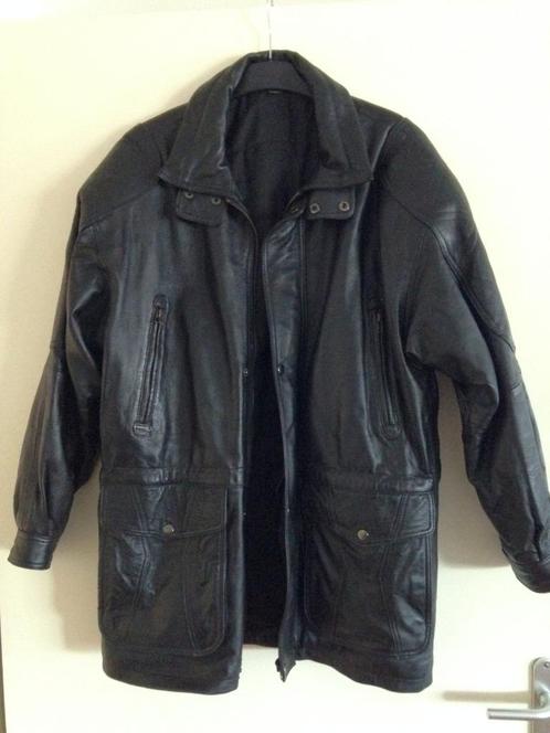 Zwarte Soepele Lamsleren Herenjas Parkamodel (NIEUW), Kleding | Heren, Jassen | Winter, Nieuw, Maat 52/54 (L), Zwart, Verzenden